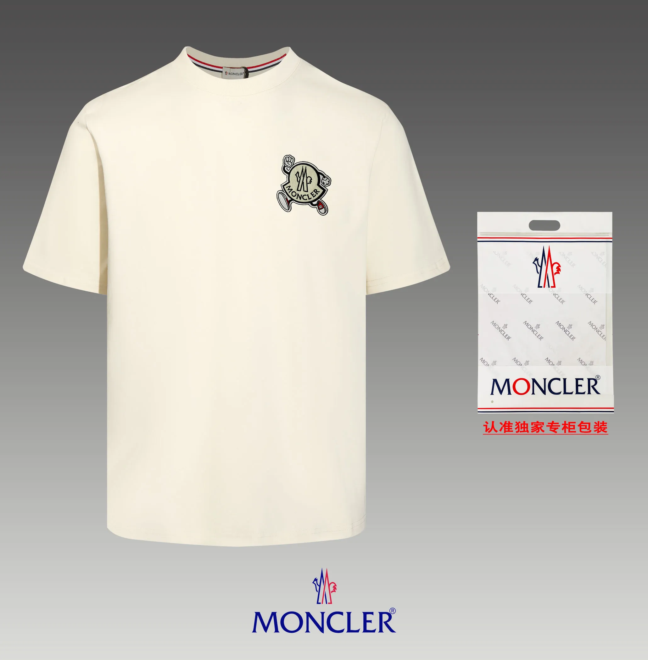 Quality《Moncler~ 》2024New Arrival T , Versatile Quality . ‼ 32 250G ‼ T 🤪 Sizes：S-M-L-XL-2XL ：Black White 、 Same Style